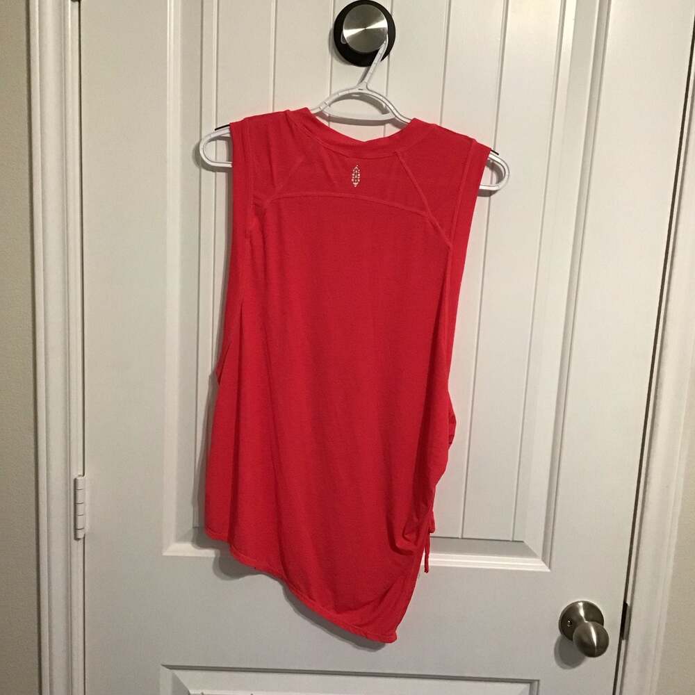 Free People Movement Tempo Tunic Ruched Side Tank Top Electric Sunset Size M - Picture 4 of 11